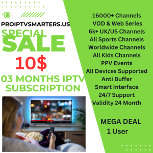 01 Month IPTV Subscription