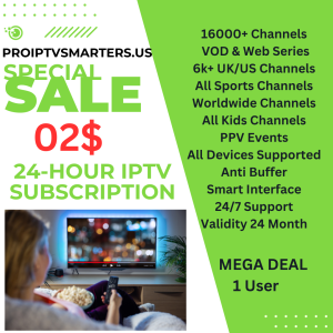 24 Hours IPTV Trial Subscription